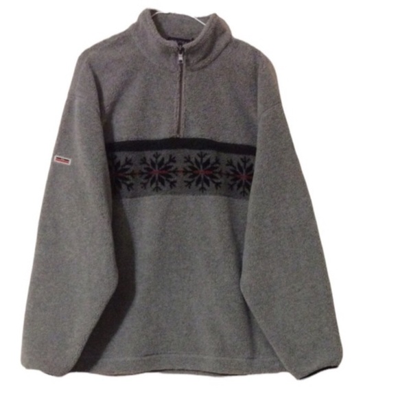 Nautica Other - NAUTICAL VINTAGE Mens Sweater Gray PULLOVER with Snowflake Design Size XL